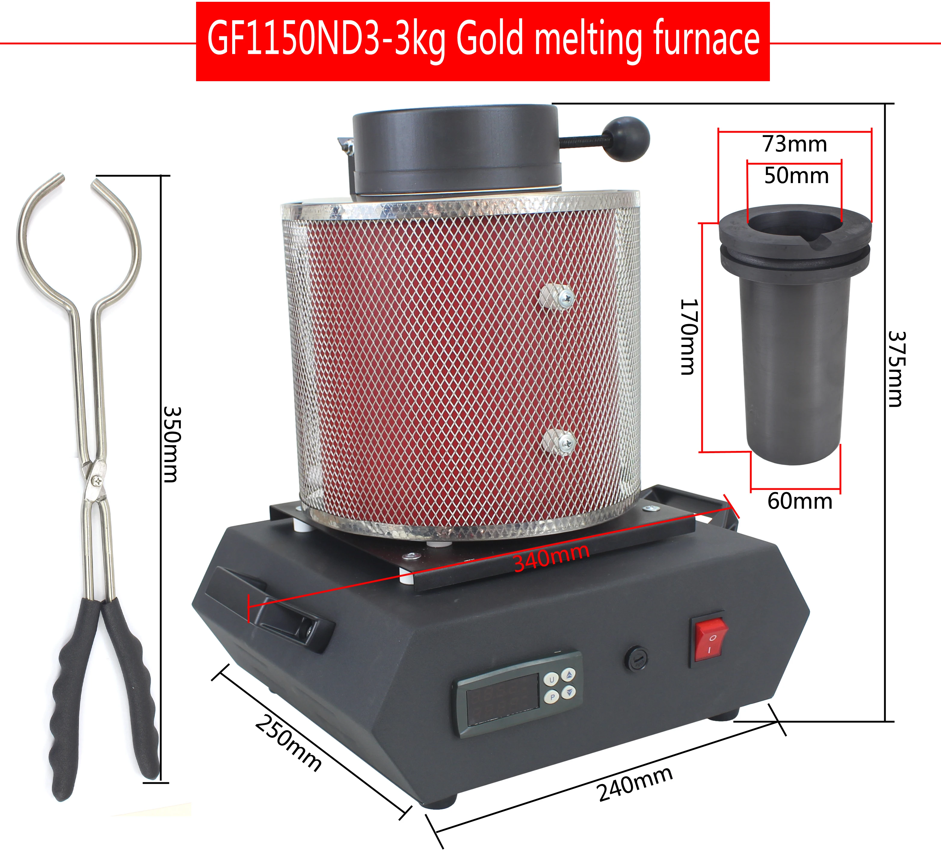 

2KG/3KG Gold Digital Melt Furnace Kiln Refining Machine