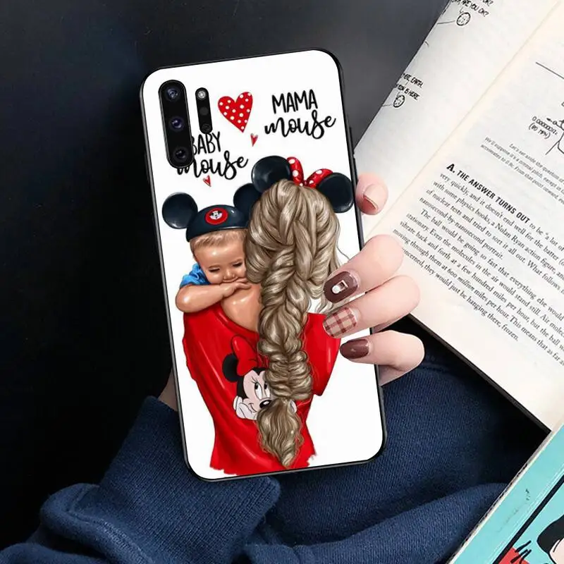 Чехол для телефона baby Mama Super Mom Girl черный чехол из ТПУ с корпусом Samsung Note 7 8 9 10 pro Galaxy