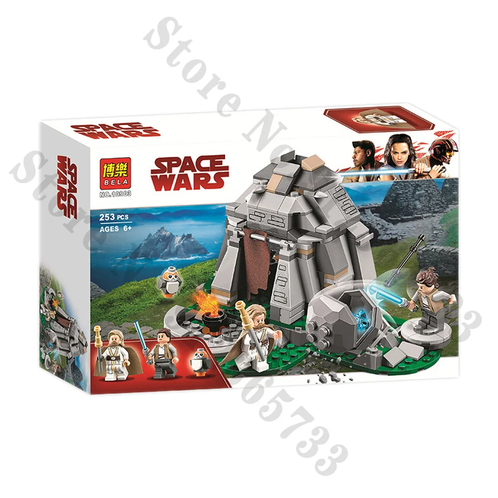 

New Spaceship Series Robot Wars AHCH Training Island Cabin Bar Building Blocks Model DIY Bricks Collection Toys Children Gifts