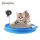 Benepaw прочная интерактивная игрушка для кошек гофрированная бумага Когтеточка для котенка Коврик Для поста питомца тренировка мышь игра игрушка с мячом