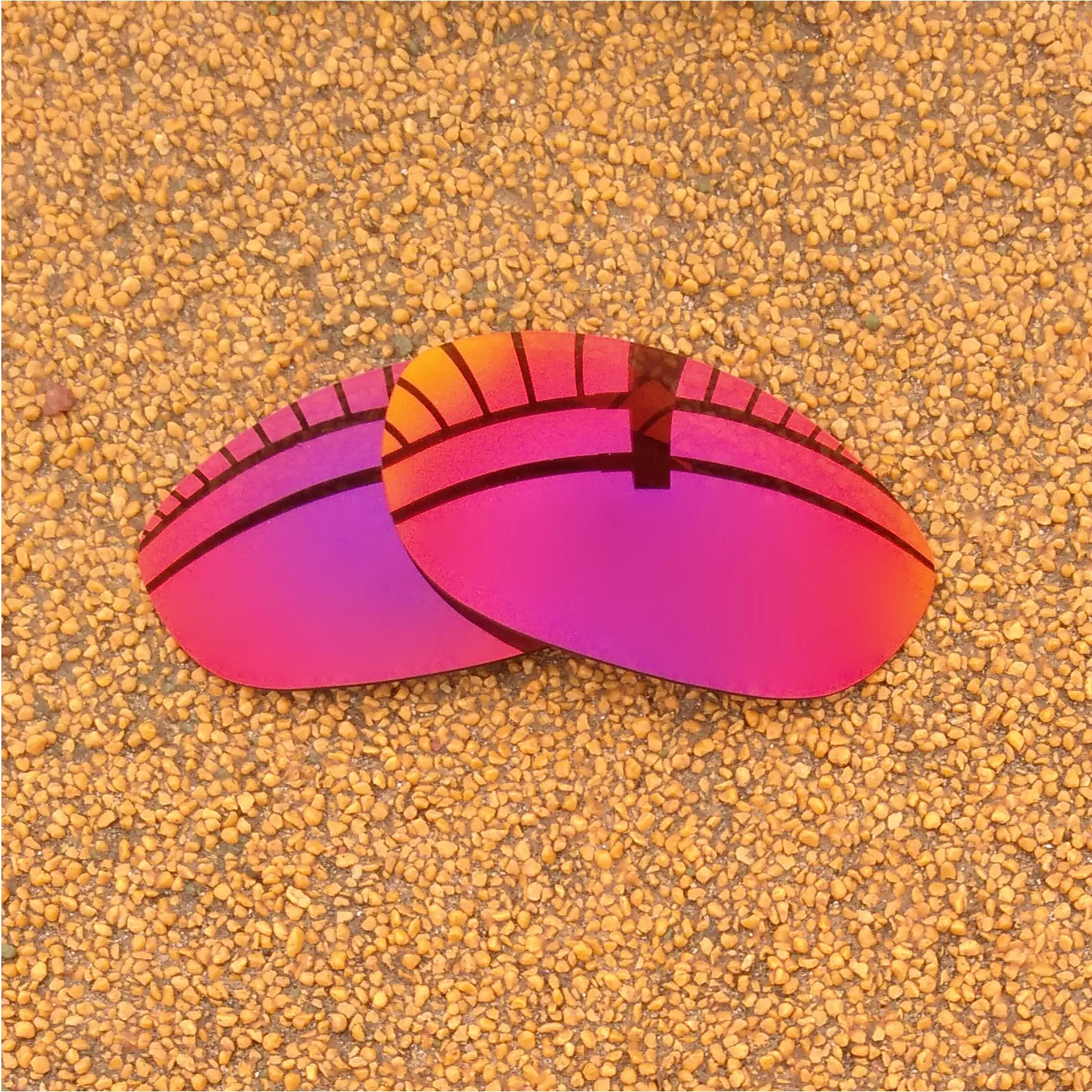 Оранжево красные зеркальные и Полуночное солнце поляризованные Сменные линзы