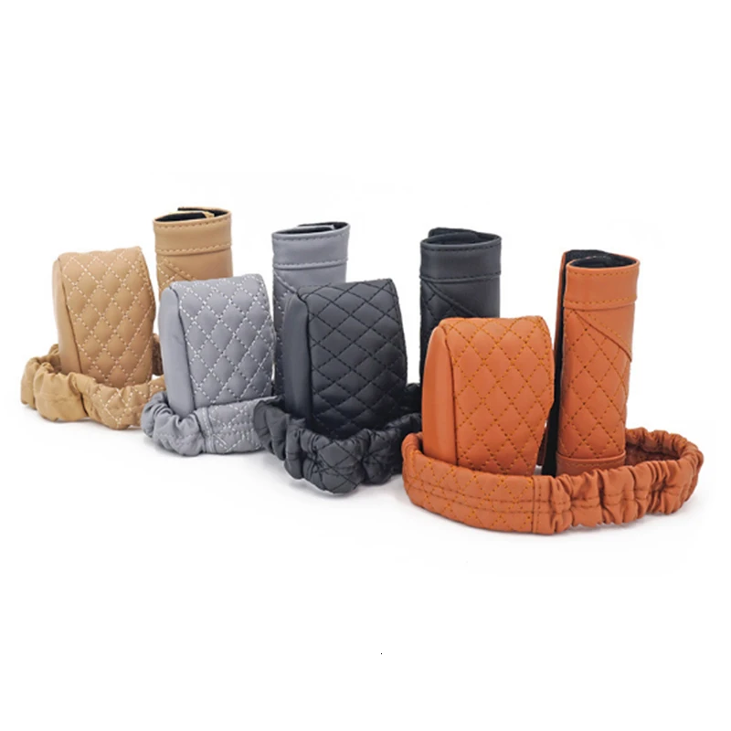 

Car artificial leather gear set hand brake set gear set car interior three-piece