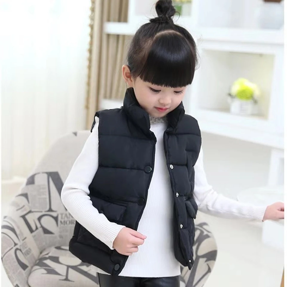 Новинка детская одежда жилеты для мальчиков и девочек однотонный жилет куртка