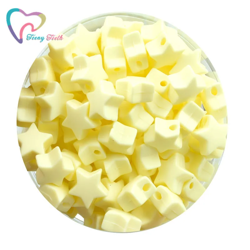 40 шт Силиконовые Звездные Бусы Аксессуары для прорезывания зубов пищевая звезда