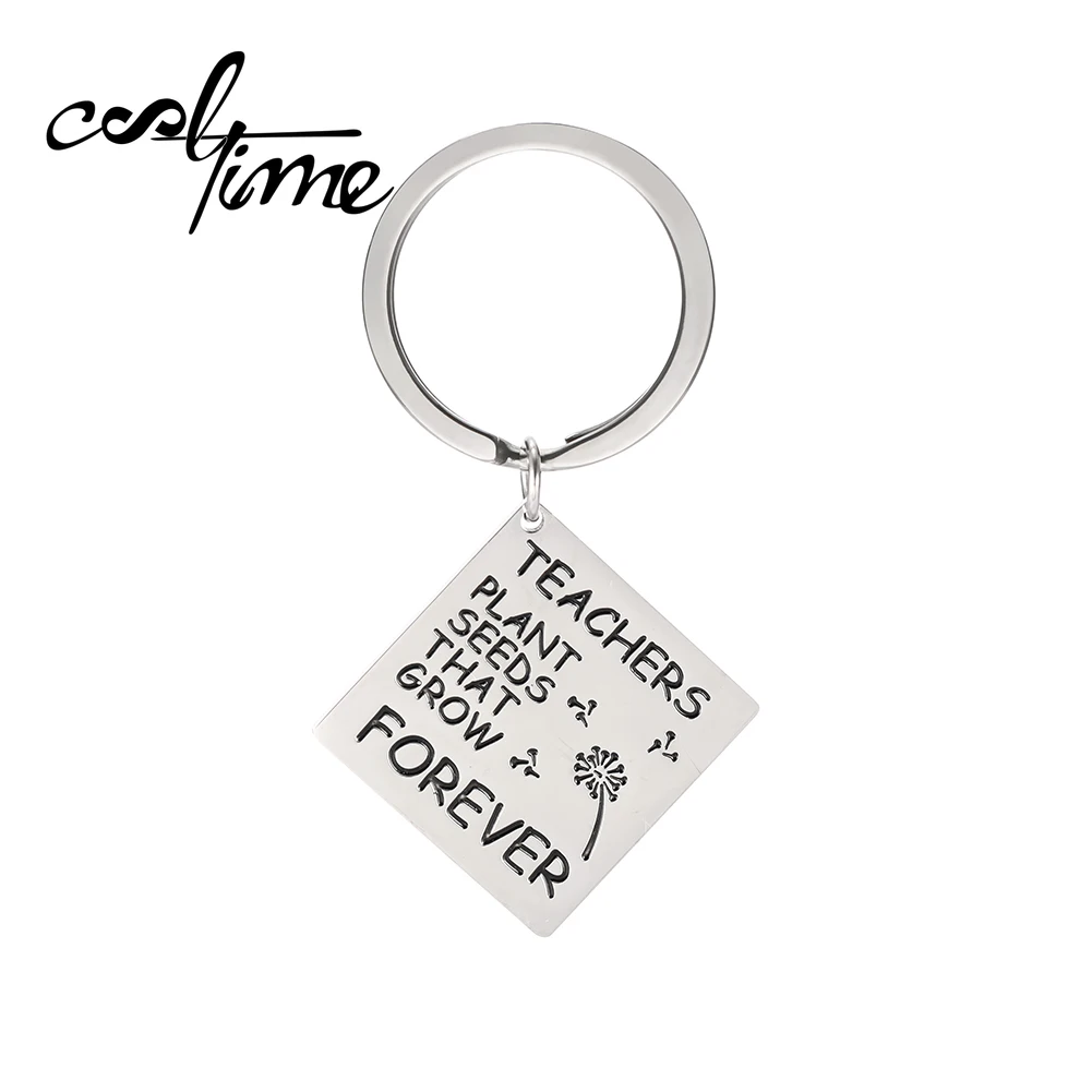 COOLTIME квадратном каблуке резной цветка ландыша семян брелок Вера Надежда кольцо