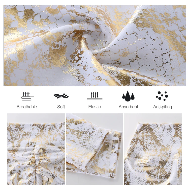 Эластичные блестящие бесшовные леггинсы со змеиным принтом женские сексуальные