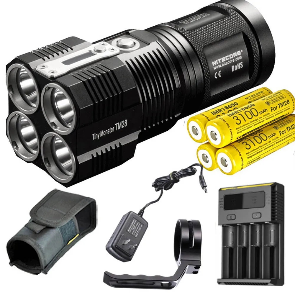 NITECORE TM28 перезаряжаемый Fashlight 4* CREE XHP35 HI Светодиодный Прожектор Макс 6000 люмен 8 режимов работы луч бросок 655 метр фонарь
