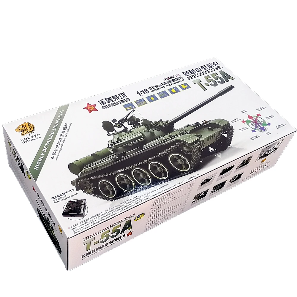 Полный комплект HOOBEN 1/16 RC набор с электроприводом T55A российские средние советские
