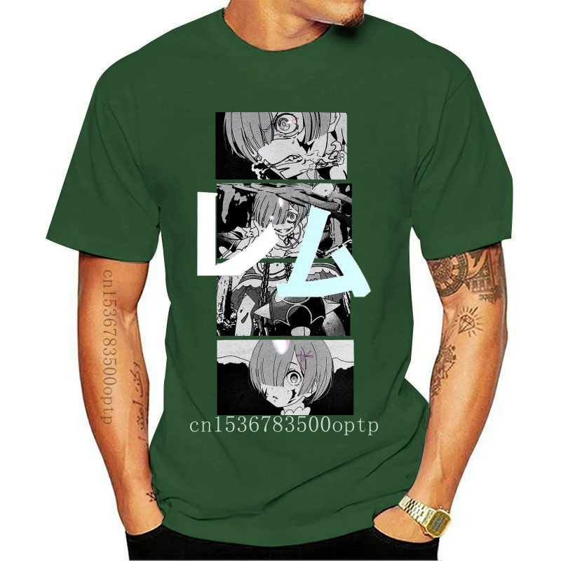 

Новинка, Мужская футболка 2021, модные брендовые футболки, серая футболка ReZero с панелями, новинка, футболка для женщин