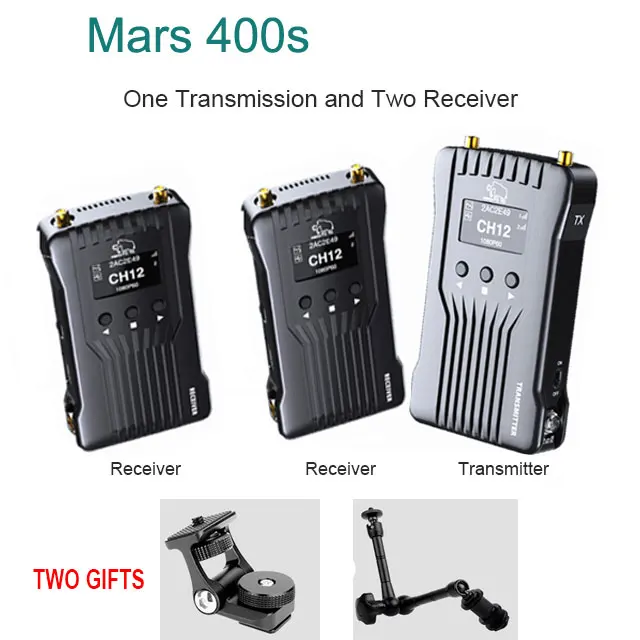 1 Trans 2 Receiver HOLLYLAND 400S 400FT HDMI+ SDI 1080P передача для камеры изображения Беспроводная HD видео передача передатчик приемник - Цвет: 1 Trans 2 Receiver