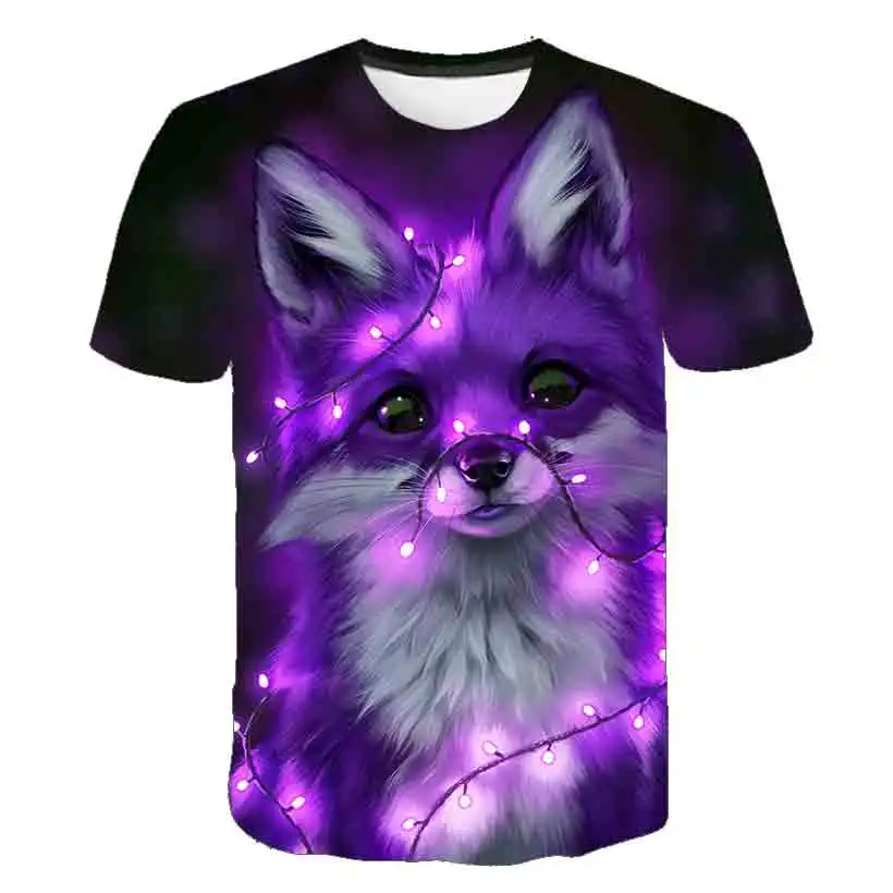 

T-Shirts Girls Clothes Boys Animal Children 3D T-Shirt Kids Summer Cat Lively Cute Funny Baby T Shirts Tops Camisetas De Mujer