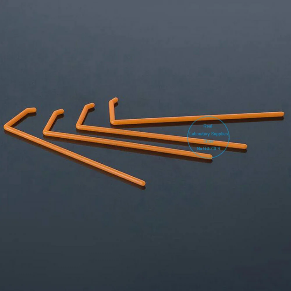 

50pcs 100pcs Lab Glass Plastic L-shape cell spreader For petri dish cells push and scrape Laboratory experiment