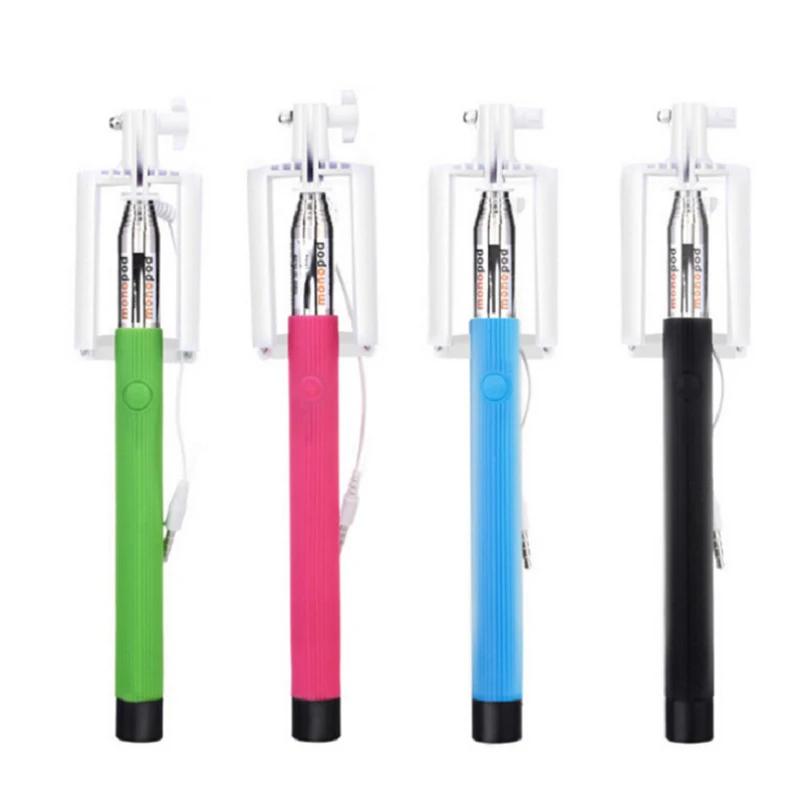 Новая Универсальная мини селфи палка выдвижная ручная вращающаяся проводная