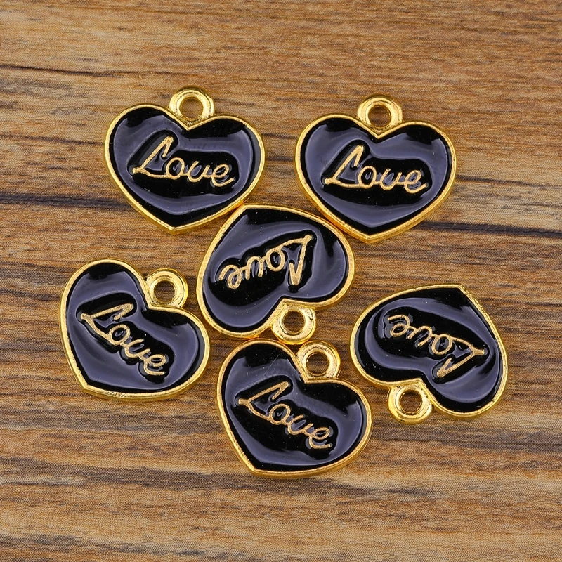 15 Pieces Gold DIY ремесло ювелирных изделий золото/серебро эмалированный Шарм-подвеска в виде цветка Подвески Аксессуары для женщин дети серьги браслет ожерелье изготовление - Окраска металла: 15 Pieces Gold