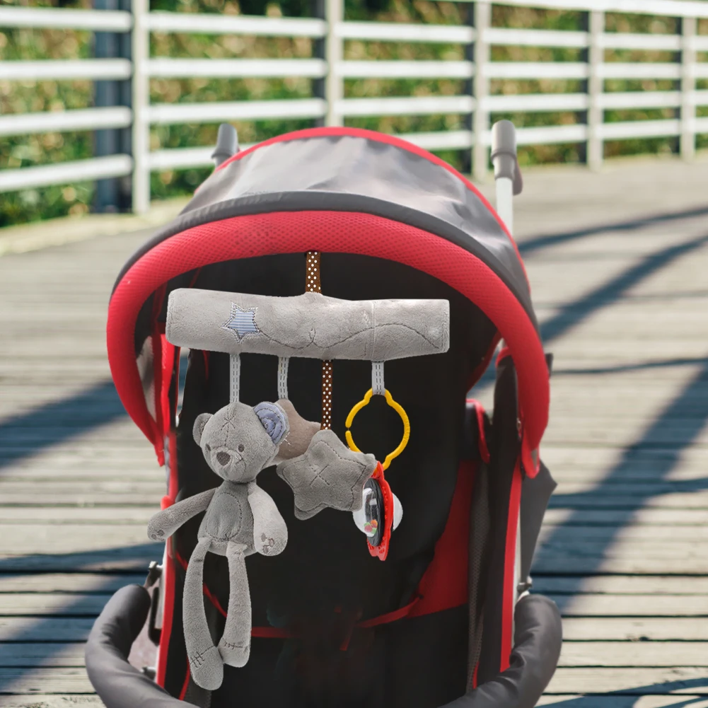 

Baby Music Play Bed Hanging Bell Babys Mobile Crib Infant Stroller Baby Crib Rattle Toy Soft Cute Rabbit Bear Bell Toy