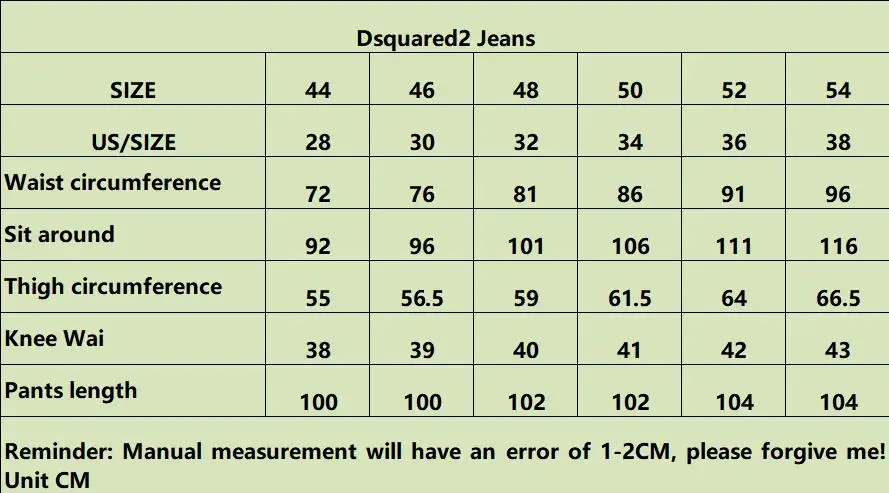 2021 Hot  jeans men Authentic Classic DSQUARED2 Men Jeans Micro-elastic Sewing Paint Fashion Pants Clothing 9705