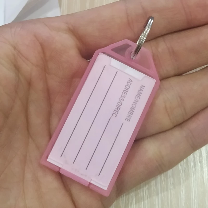 Новинка 50 шт. разные цвета пластиковые заготовки для ключей кольцо сделай сам