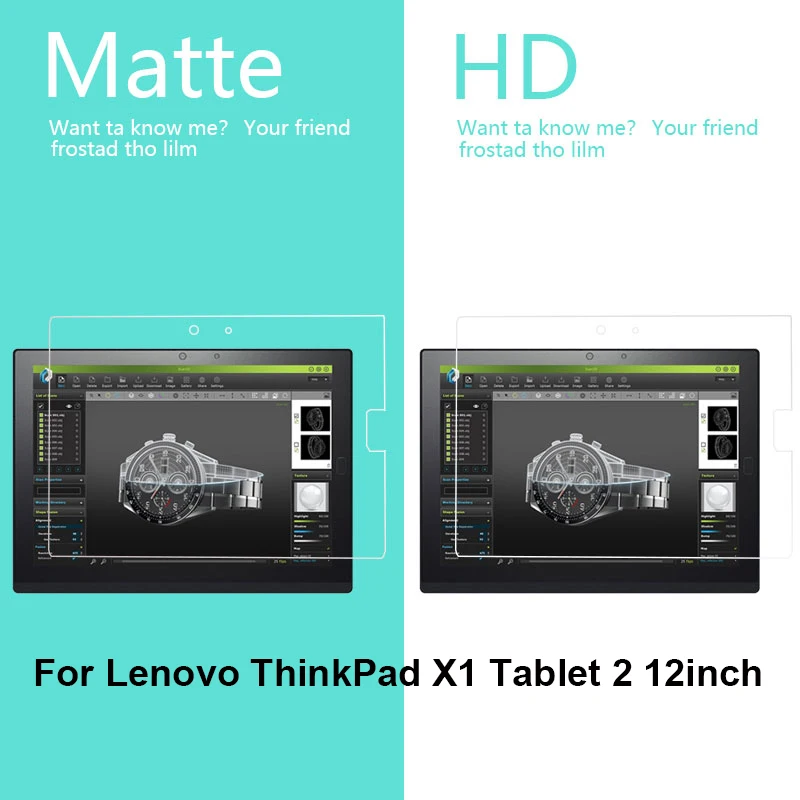 Антибликовая глянцевая пленка HD для Lenovo Thinkpad X1 Tablet 2 12 дюймов с инструментами