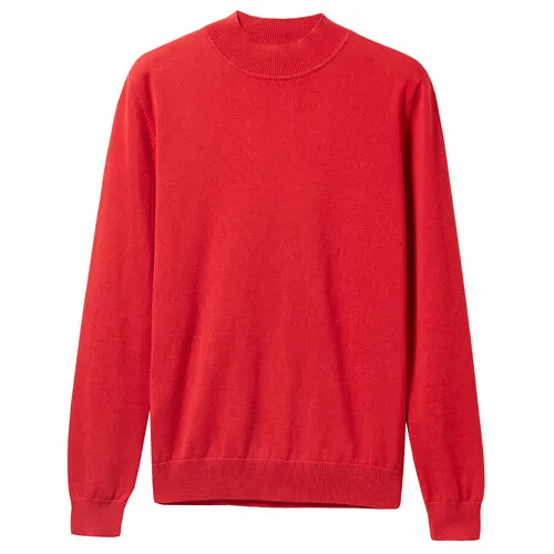 20Red Giordano женская водолазка с круглым воротом и длинными рукавами, из натурального хлопка - Цвет: 20Red