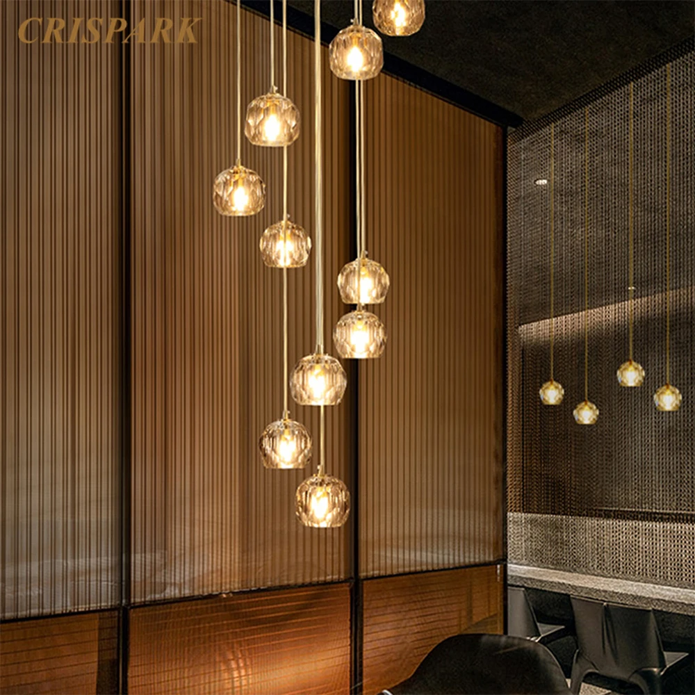 Современные латуни светодиодный Люстра светильник ing четкие с украшением в виде