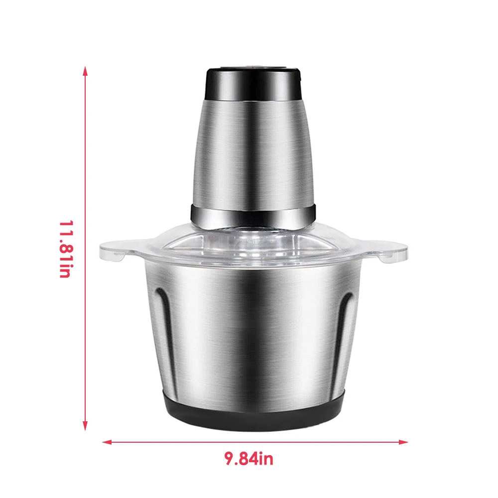 

2 Speeds 300W Stainless Steel 3L Electric Chopper Meat Grinder Mincer Food Processor Slicer Egg Beater Vegetable Grinder