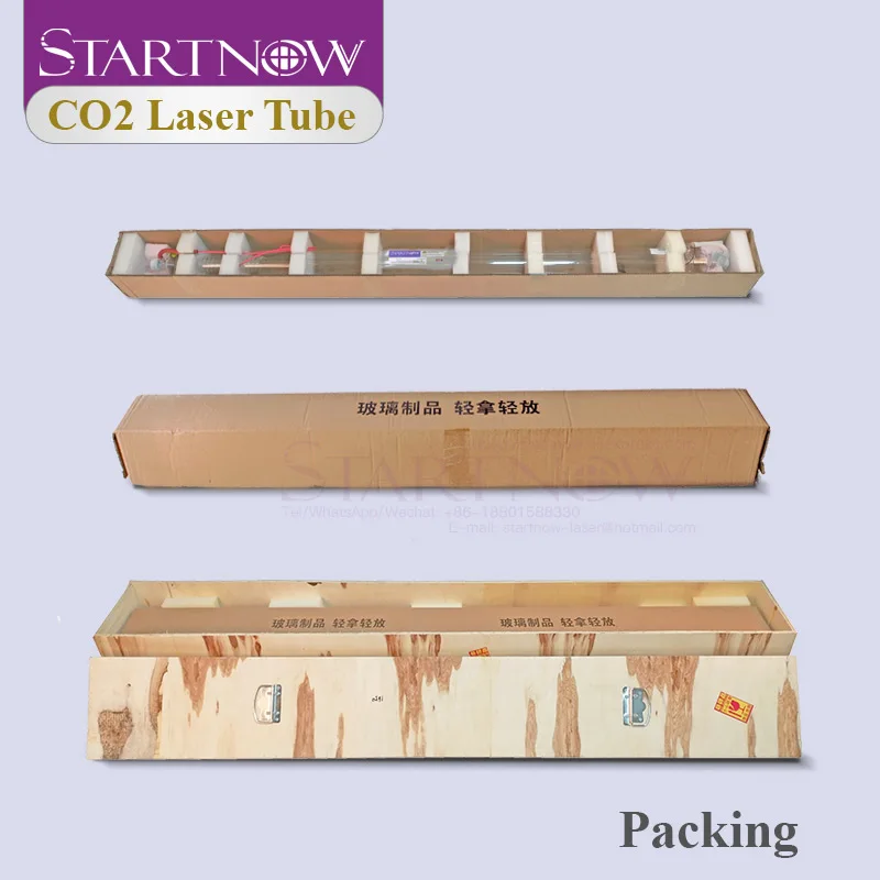Startnow 80W 1600mm CO2 Laser Tube Dia. 60mm Glass 90W Pipe Wooden Packing for Engraving Cutting Machine | Инструменты