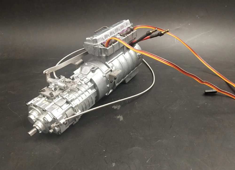 Радиоуправляемый грузовик цельнометаллическая коробка передач с двигателем