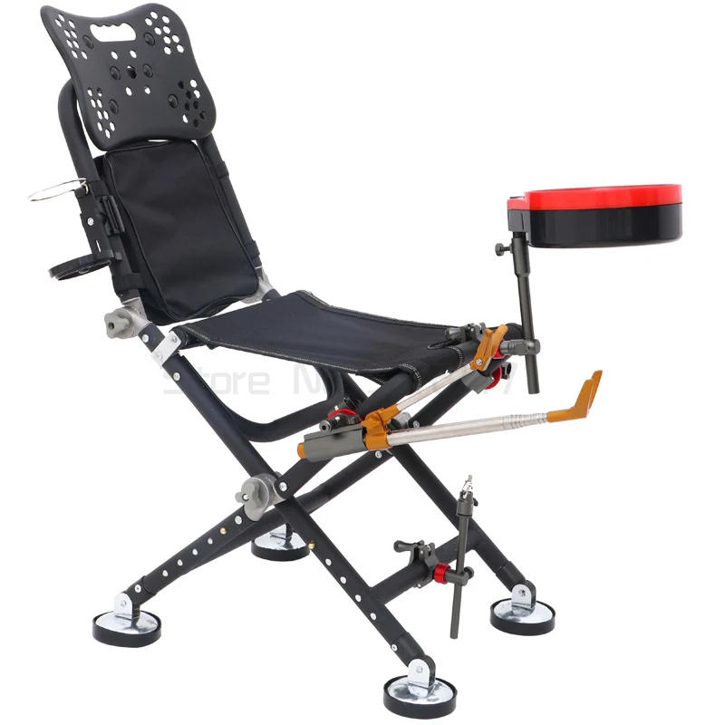구매 모든 지형 야생 낚시 의자 빛 휴대용 다기능 접는 알루미늄 합금 낚시 의자