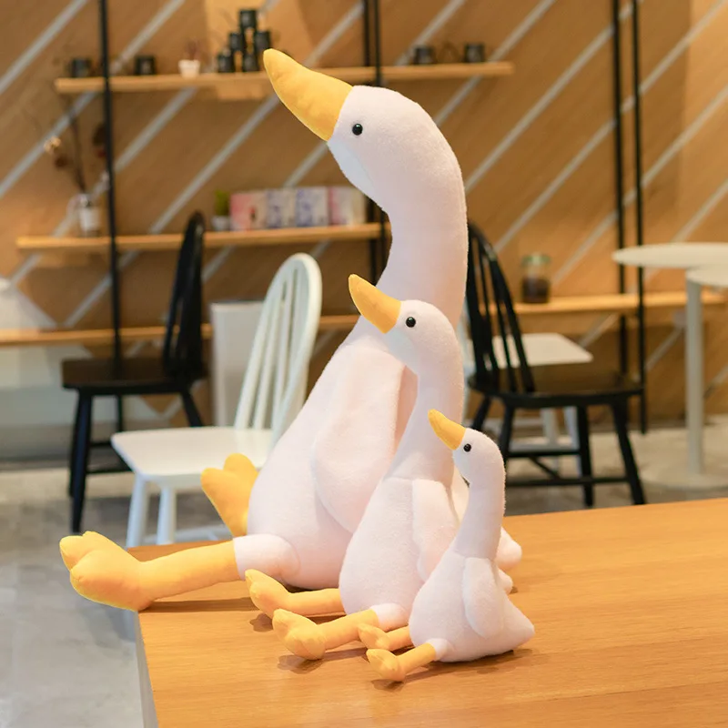 

Goose Pillow, Goose Doll, Creative Three-color, A Duck Cartoon Doll, Cheer Duck Plush Toy, Big White Goose Pillow, Children's