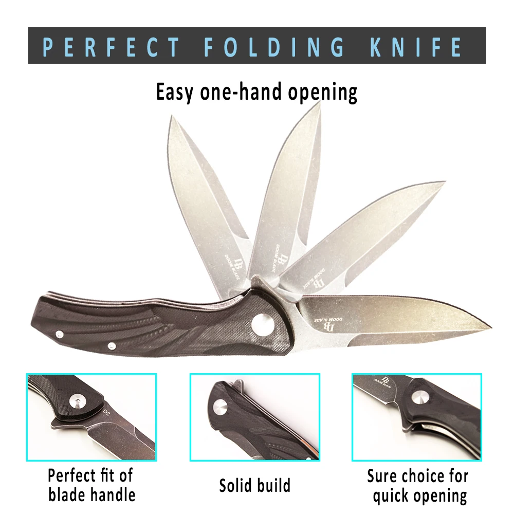 Складной нож G10 с лезвием из материала 100% D2 острый и прочный для кемпинга рыбалки