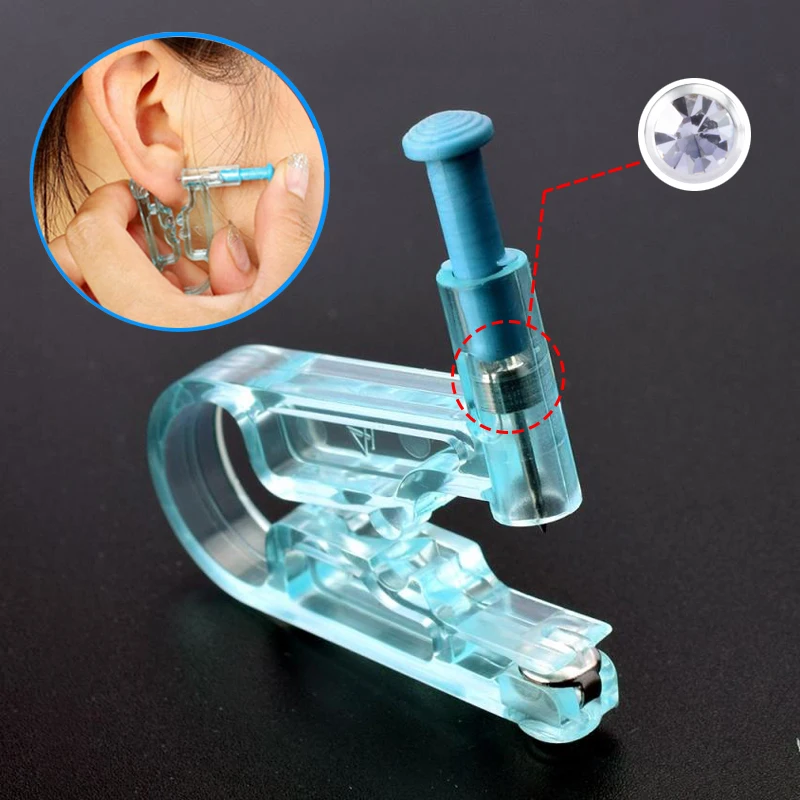 

1PC Disposable Sterile Ear Piercing Gun Unit Cartilage Tragus Helix Surgical Steel Stud Earring NO Pain Machine Tool Kit 20G
