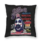 Наволочка для подушки Captain Spaulding 40x40, украшение, 3D печать, ужасная пленка, дом из 1000 трупов, декоративная подушка для автомобиля с двух сторон