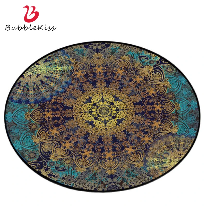 Мягкий и антистатический круглый ковер для домашнего декора с изображением