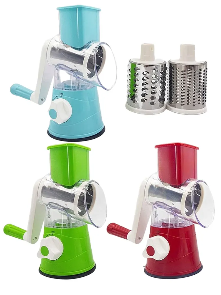 

Hand-Operated Vegetable Cutter Portable Drum Potato Shredder Slicer Multifunctional Rotary Cheese Grater Kitchen Food Chopper