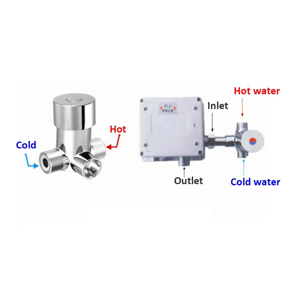 Термостатический смесительный клапан смеситель для холодной и горячей воды кран