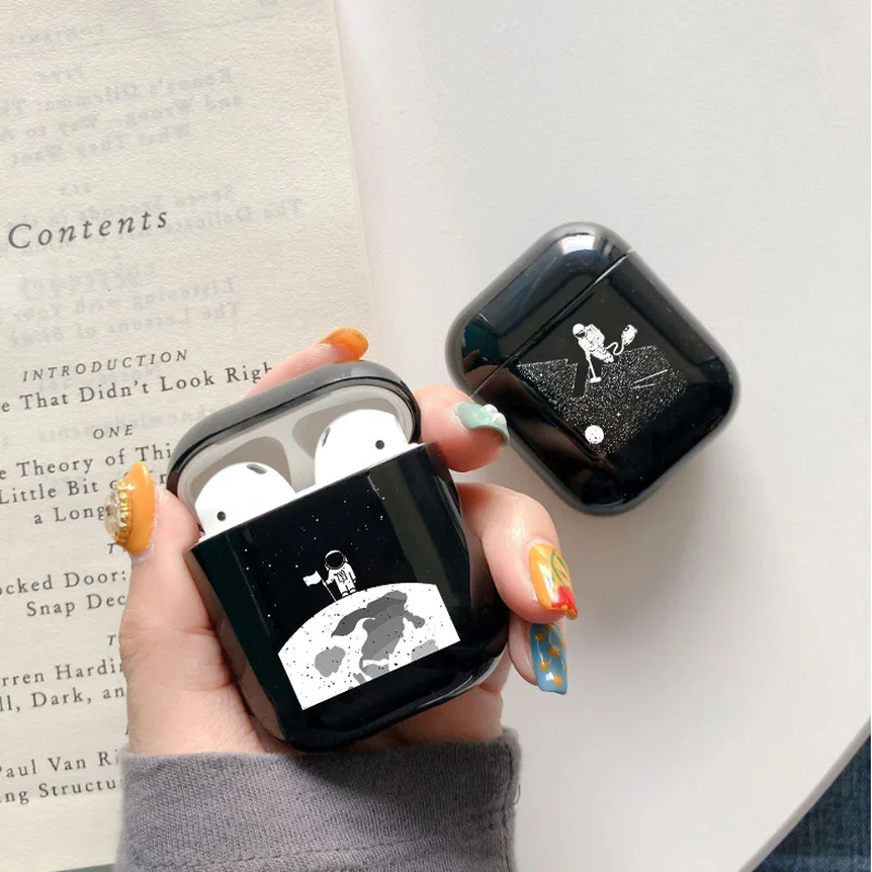 Мультяшные милые Air Pods чехол для Apple airpods чехол Роскошный Космос астронавт Bluetooth наушники чехол для Airpods наушники Жесткий
