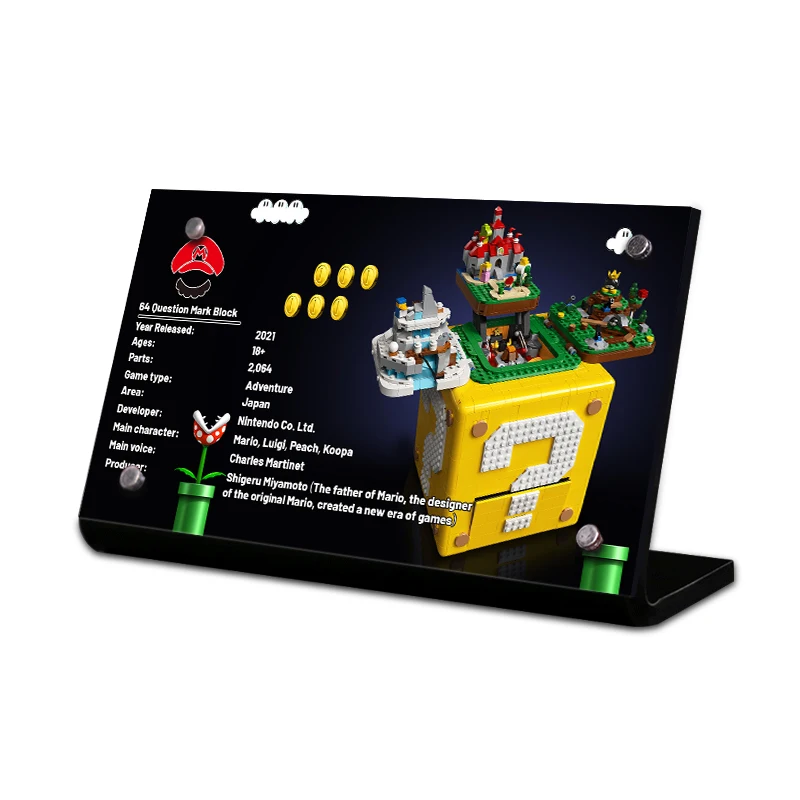 

Акриловый стенд для дисплея, бренд 71395, марионовая модель, 64 вопросы, блоки для ТВ-игр, строительные блоки, кубики «сделай сам», игрушки (без б...