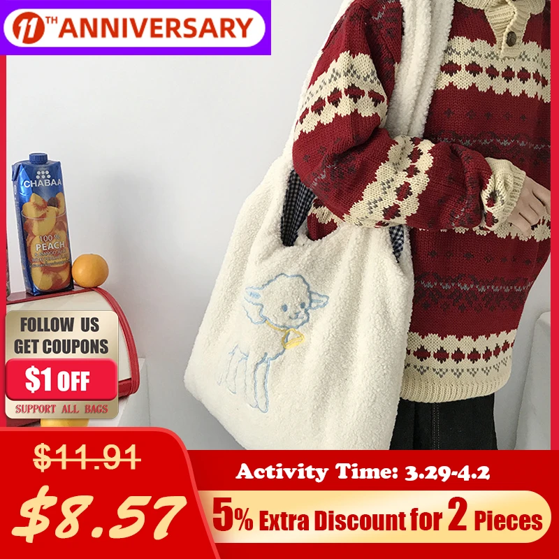 Вместительная Холщовая Сумка для покупок с вышивкой девушек 2021 женская сумка