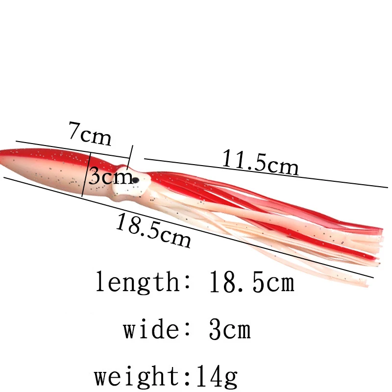 5 шт. мягкая резиновая рыболовная приманка 18 см 14 г