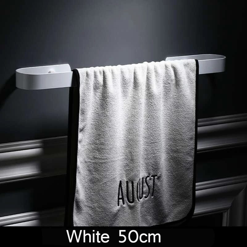 

Towel Bar Screw Single Bathroom Towel Hanger White Aluminum Towel Rail Matte Black Towel Holder 30/40/50/60 cm