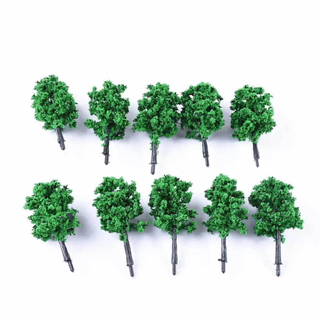 Modelo en miniatura de pl&aacute;stico para jard&iacute;n, &aacute;rboles, dise&ntilde;o de plantas, decoraci&oacute;n de paisaje, Micro paisaje, bricolaje, 10 Uds.-1