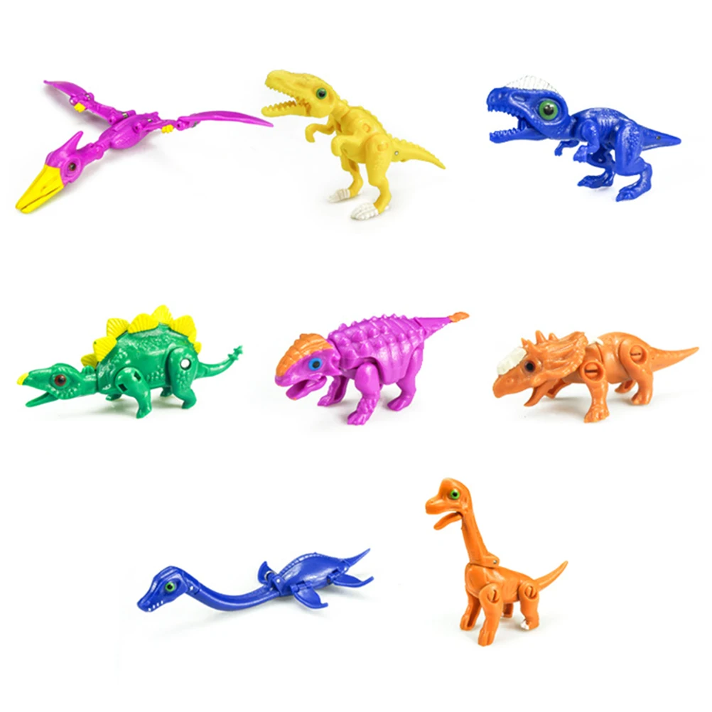 8 шт. Случайная Доставка яиц динозавра игрушка деформированное яйцо динозавров