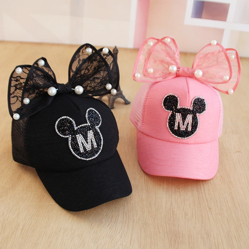 Little Girls Cartoon Baseball Cap Shining Snapback Hat Baby Sun Hats for A Boy Children Summer Toddler Kids | Детская одежда и