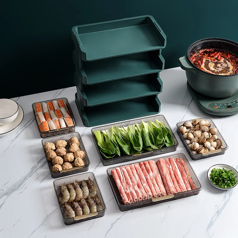 

Space Saving Multi-layer Drawer-type Dishes Superposable Dish Fruit Hotpot Dish Multifunctional Storage Rack Kitchen Drain Shelf