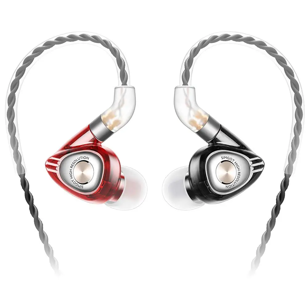 

SIMGOT EM1 Dynamic Driver Wired Earphones Monitors In Ear Headphones Music Noise Cancelling HIFI Earbuds Detachable cable