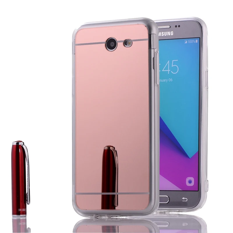 Зеркальный ТПУ чехол для Samsung Galaxy J3 J5 J7 Pro 2017 Note 8 9 10 Plus J327 J727 J530 J730 с гальваническим