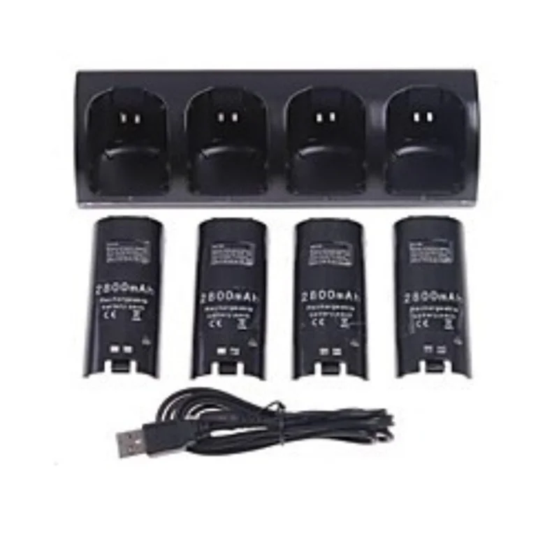 Зарядная док станция 4 Black Quad + перезаряжаемый аккумулятор X для пульта