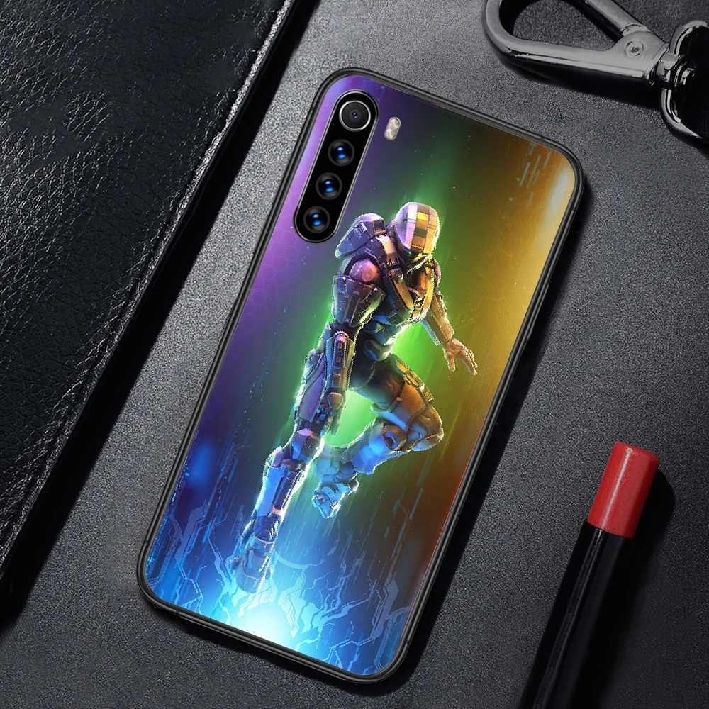 

Game Halo Phone Case For Xiaomi Redmi Note 7 8 8T 9 9S 4X 7 7A 9A K30 Pro Ultra black Funda Pretty Cover Painting Shell 3D
