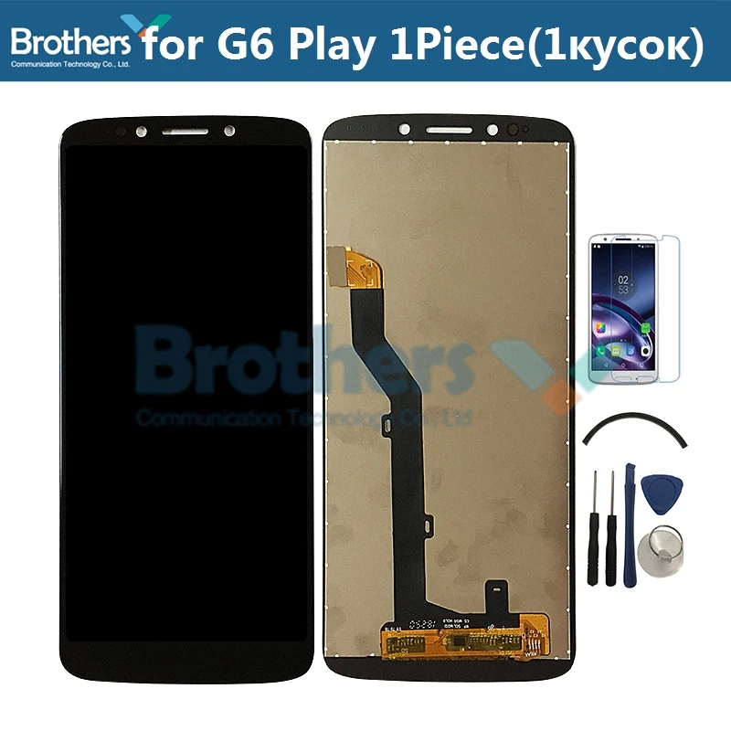 Black withGlassTools Для Motorola Moto G6 Play lcd экран ЖК-дисплей для Moto XT1922 сенсорный экран установка преобразователя экрана Замена верхней части - Цвет: Black withGlassTools