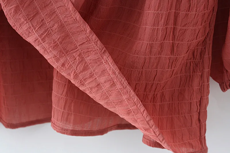 

Plus Size Women's Shirt Spring New Korean Blouse Style 2021 Spring Bow Loose Mid-length Knitted Stitching Puff Sleeve Top